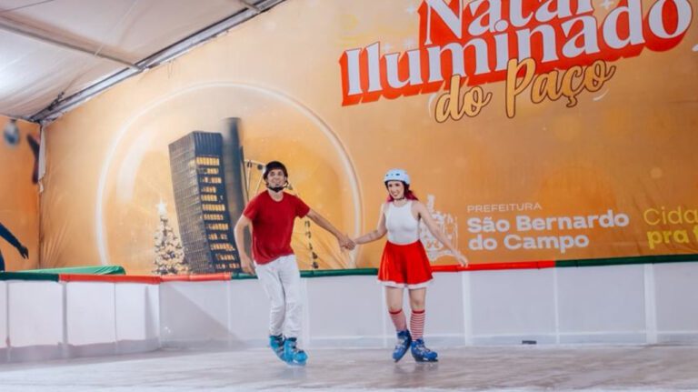 Pista de patinação no gelo do Natal Iluminado (Imagem: Divulgação)